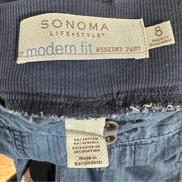Women's Sonoma Life + Style Blue Weekend Pants Size 8 - Picture 2 of 3